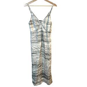 Raquel Allegra 100% Silk Gray/White Dyed Slip Dress Raquel SZ 2 / U.S 8-10 EUC